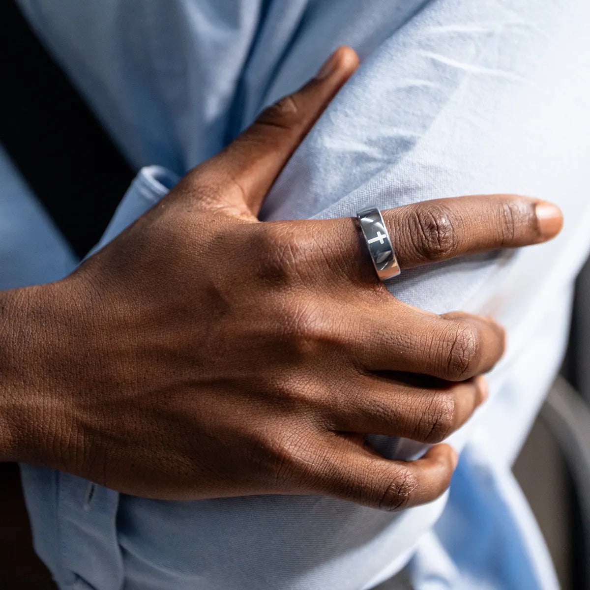 Elah Clear Silver Smart Ring #clear-silver