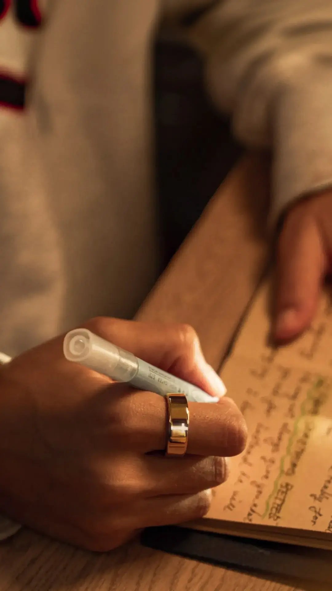 Elah Ring worn while writing